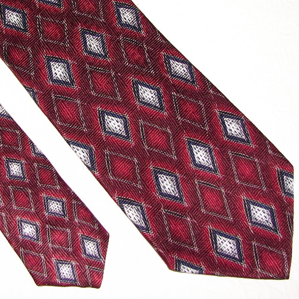 JZ Richards Nordstrom 62" XL SILK TIE, USA Made, Diamonds, Extra-Long, X-Long